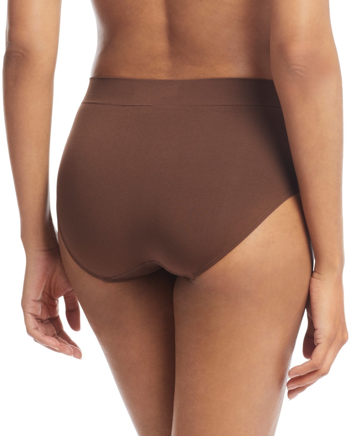 Lauren Ralph Lauren Seamless Jersey High-Rise Brief Nylon Underwear Brown Size S