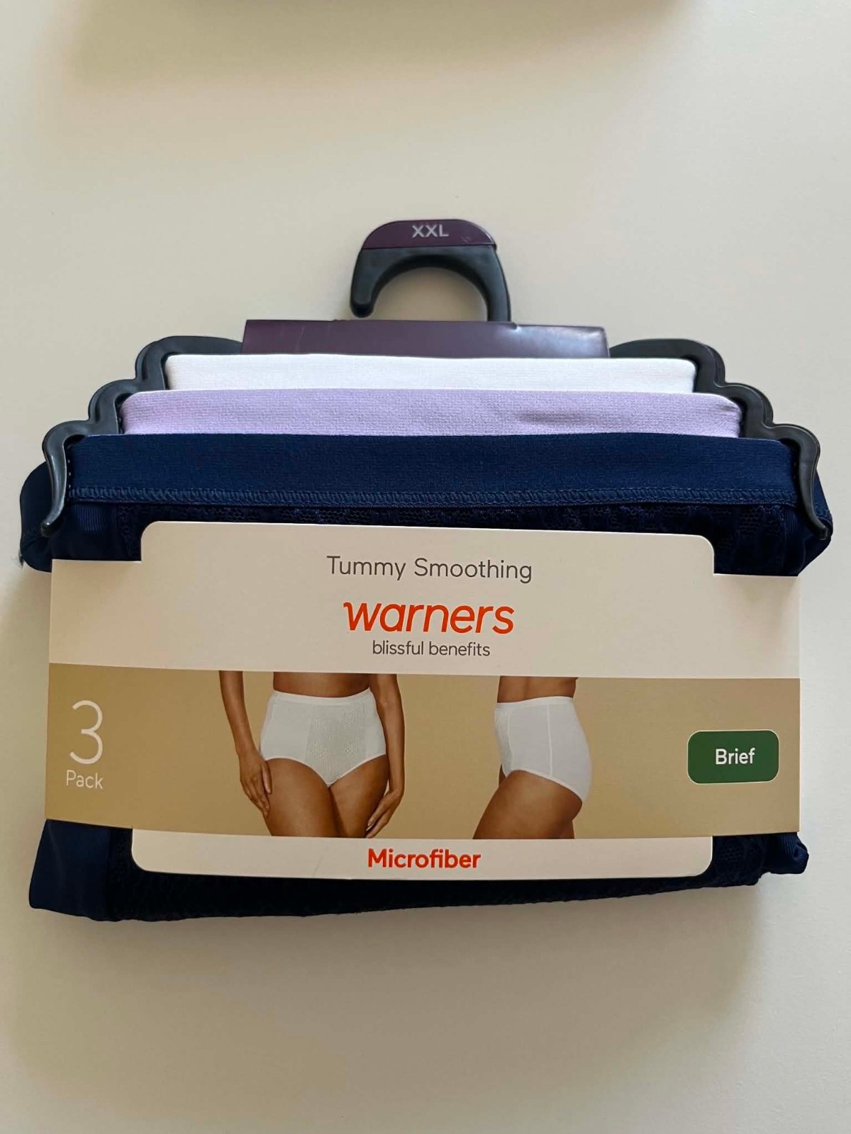 3 pack NWT Warners Blissful Benefits Tummy Smoothing Brief 2XL or 3XL