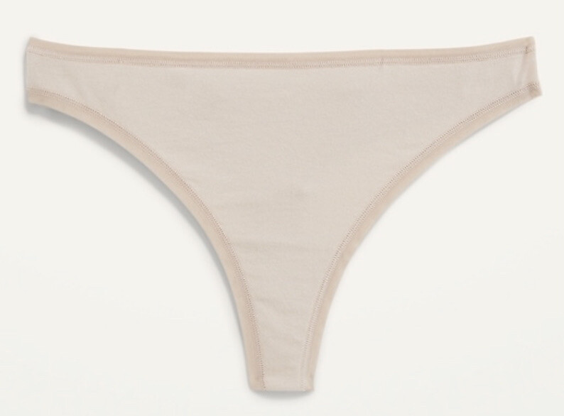 Old Navy Women’s Size XXL Beige Cotton Modal Spandex Jersey Thong Underwear NWT