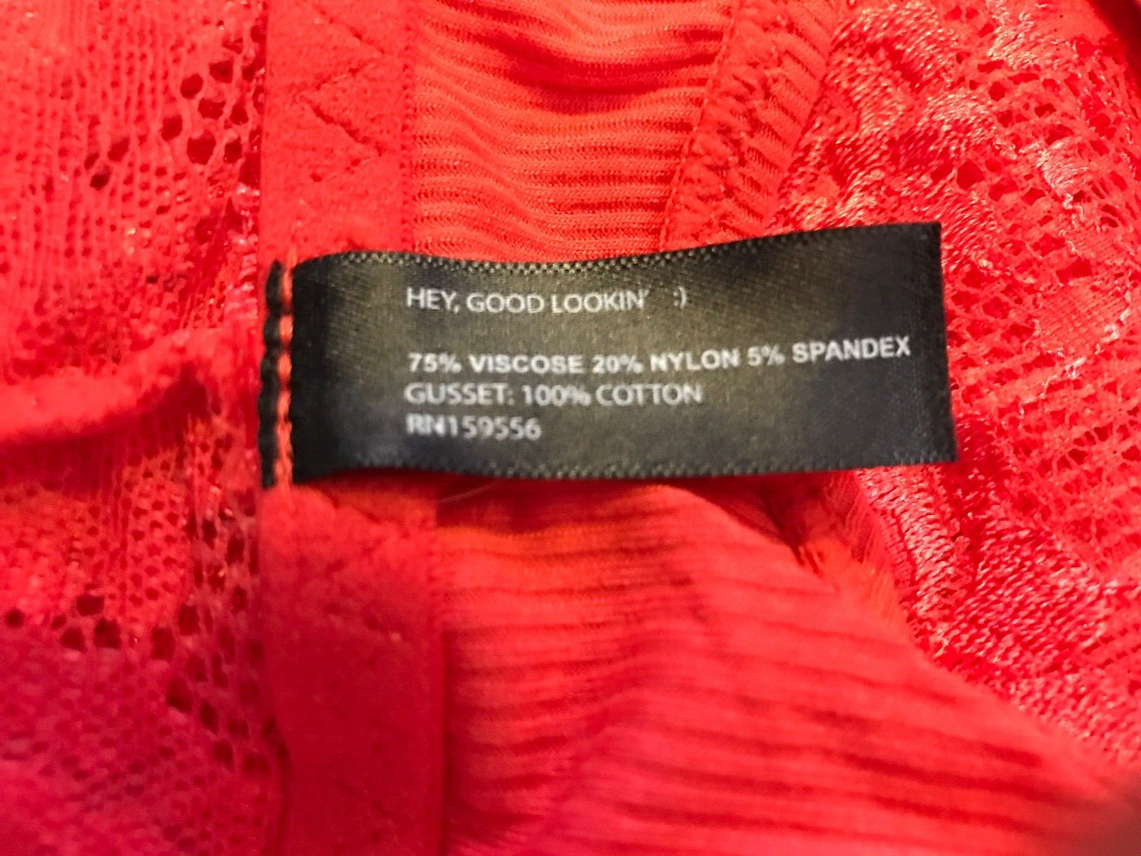 Kilo Brava Red High Leg Brief Panty XXXL*