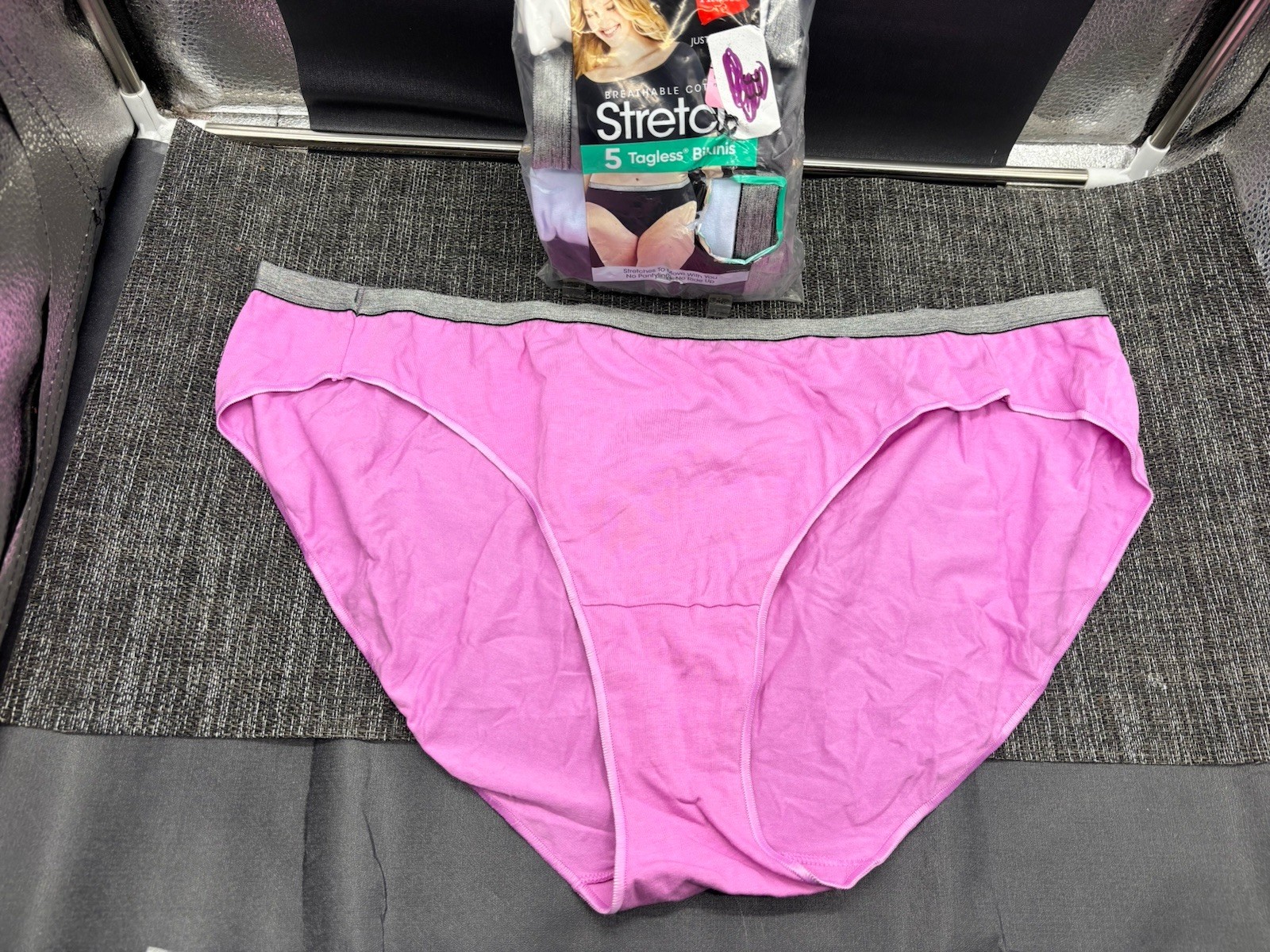 Hanes Just My Size 5 Pack Breathable Stretch Tagless Bikinis Size 13/5X READ