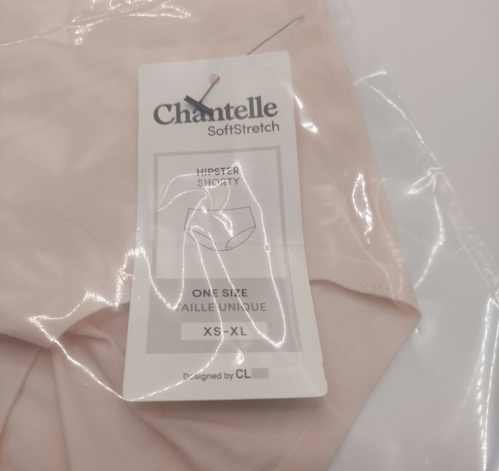 CHANTELLE Soft Stretch Hipster Shorty Pink One Size ( XS-XL) Designed By CL NWT