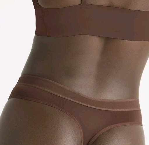Joyspun Women’s XS 0-2 Hosiery Thong Panties 3-PACK Beige Tan Brown #10726
