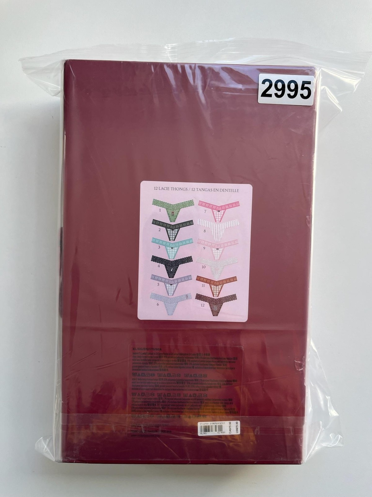 Victoria’s Secret Panties XL 12 Days of Lace Thongs Holiday Gift Set NEW Lot