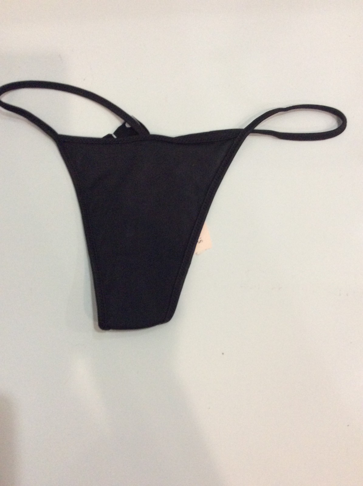 Vintage 2004 Victoria Secret Black Backless Bow V String Size Small