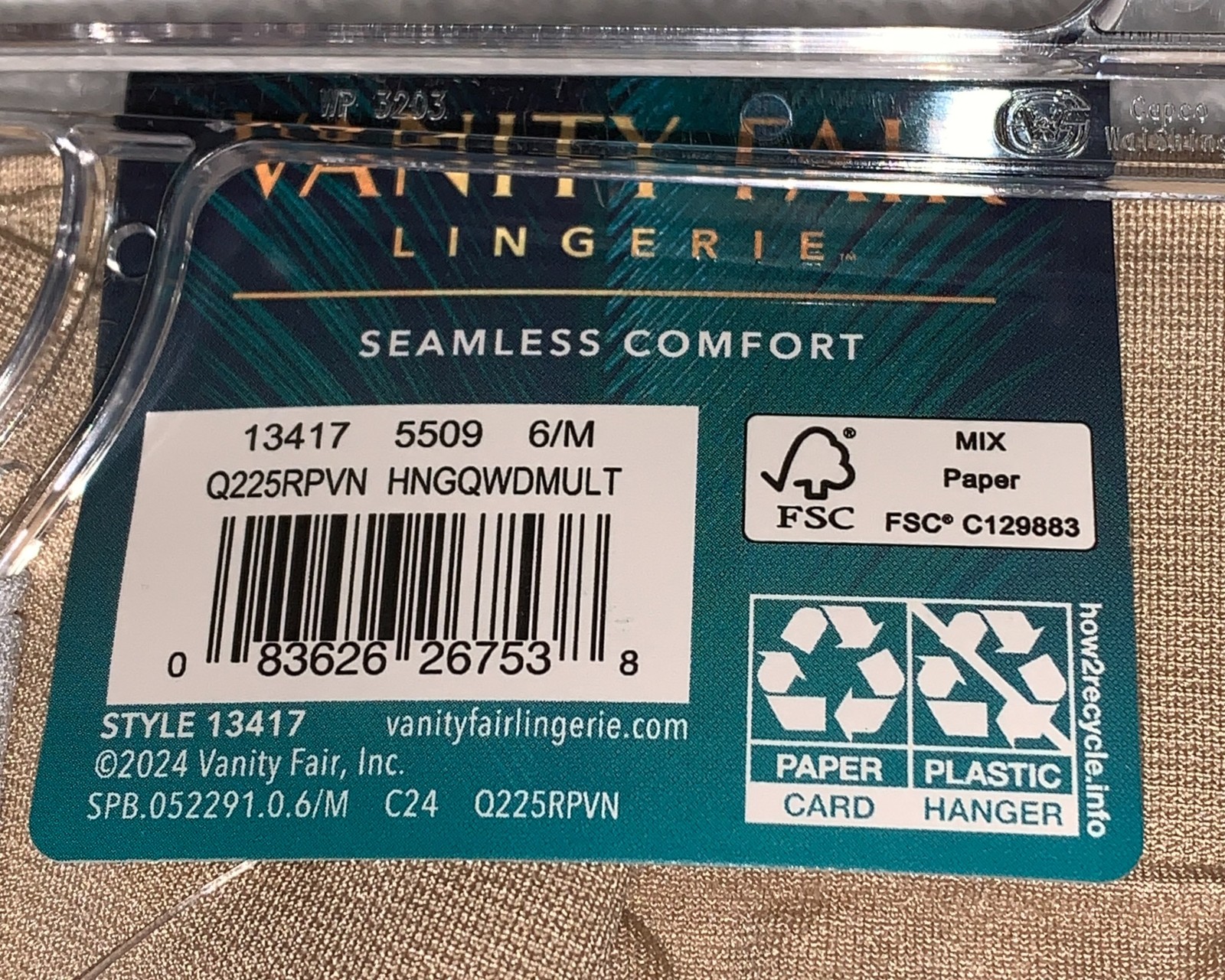 VANITY FAIR Beyond Comfort Seamless 3 Pk Hi Cut Panty Womens M 6 L 7 XL 8 2XL 9