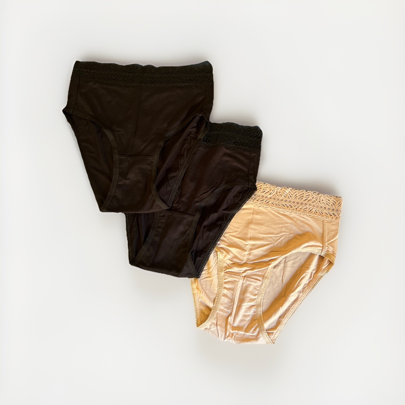 Kindred Bravely Lace Trim 3-Pack High Waist Postpartum Briefs Size Medium