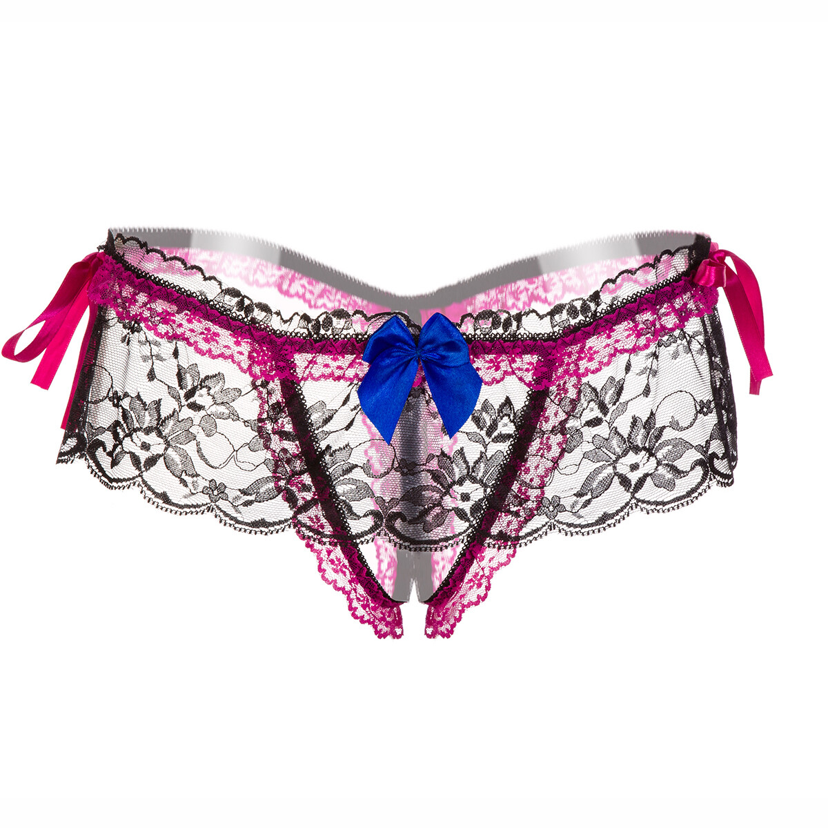 Sexy Womens Lingeries Lace Panties Bow Sissy Open Butt G-String Underwear Brief