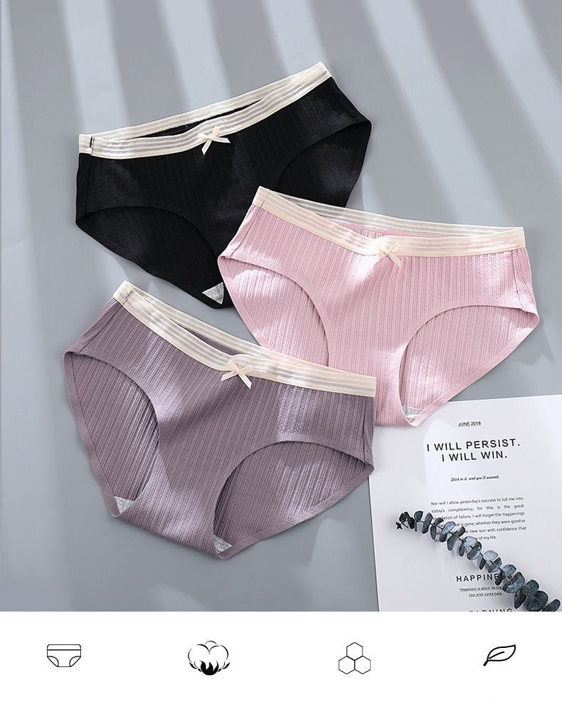 Breathable Cotton Panties – Antibacterial Seamless Panty Lace Mid Rise Underwear