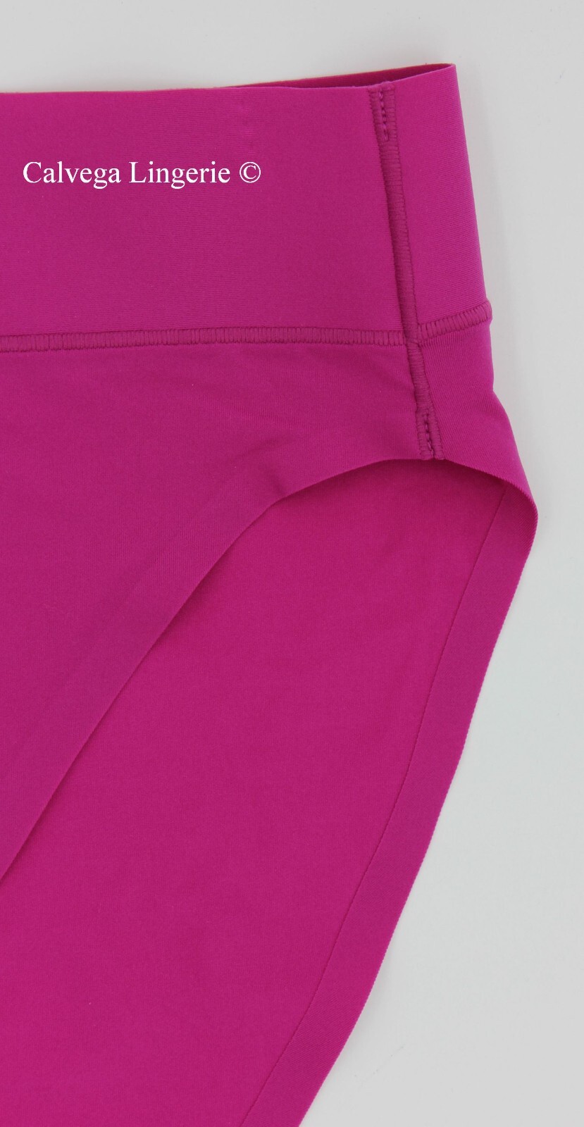 NWT Wacoal 871308 “At Ease” Nylon Laser Cut, Hi-Cut Brief Panty, Fuchsia (676)