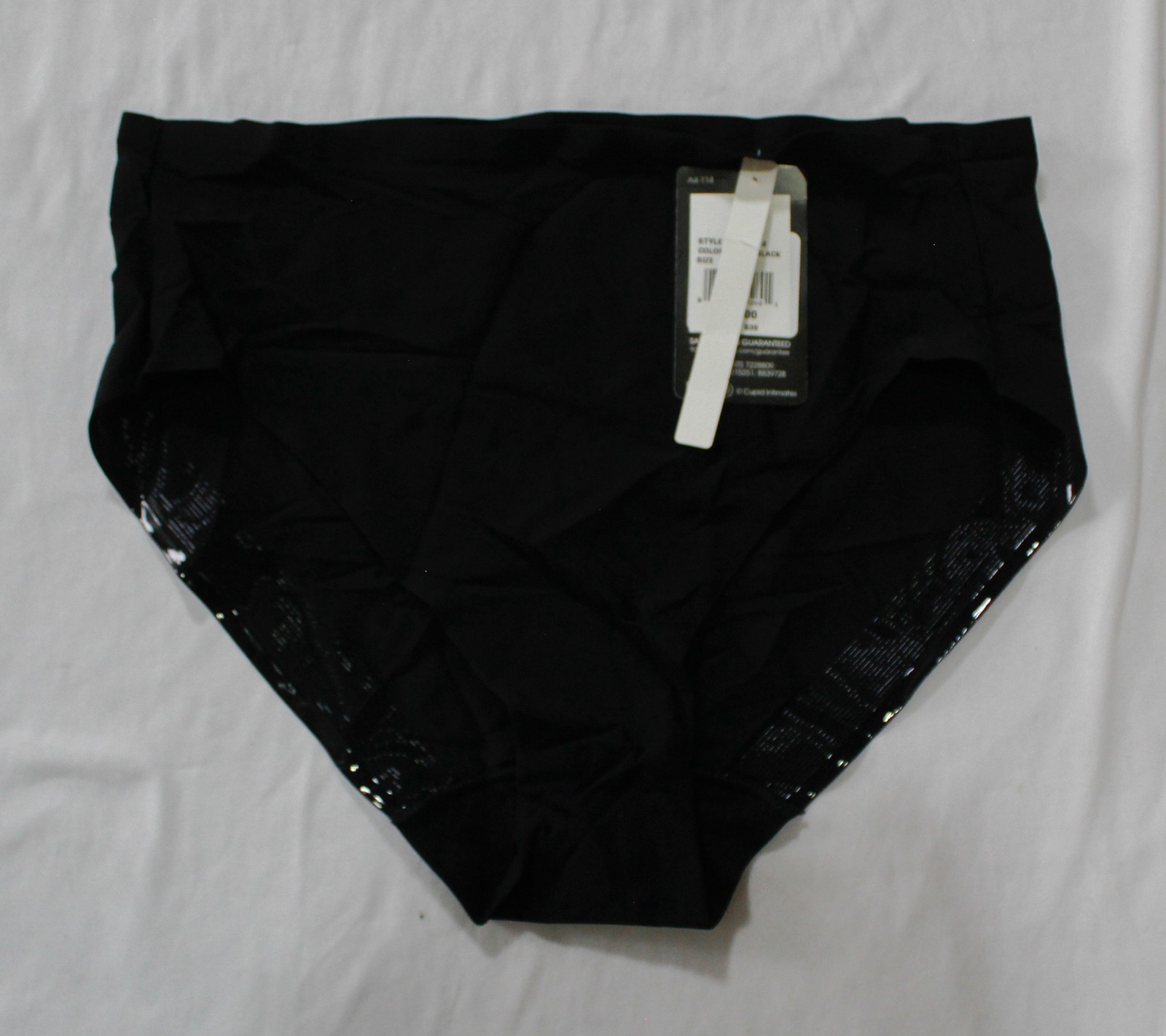 TC Edge Women’s Matte Microfiber Modern Hi-Cut Brief EH6 Deep Black Large NWT