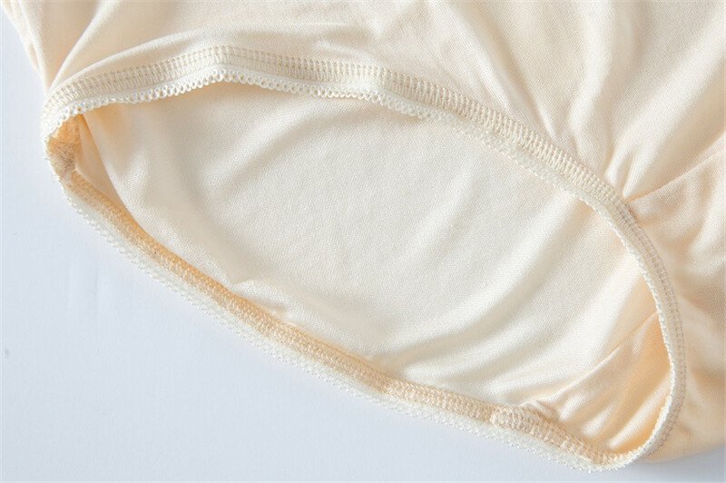 Large Ladies Knitted Silkworm Silk Briefs Knickers Panties Underpants Underdress