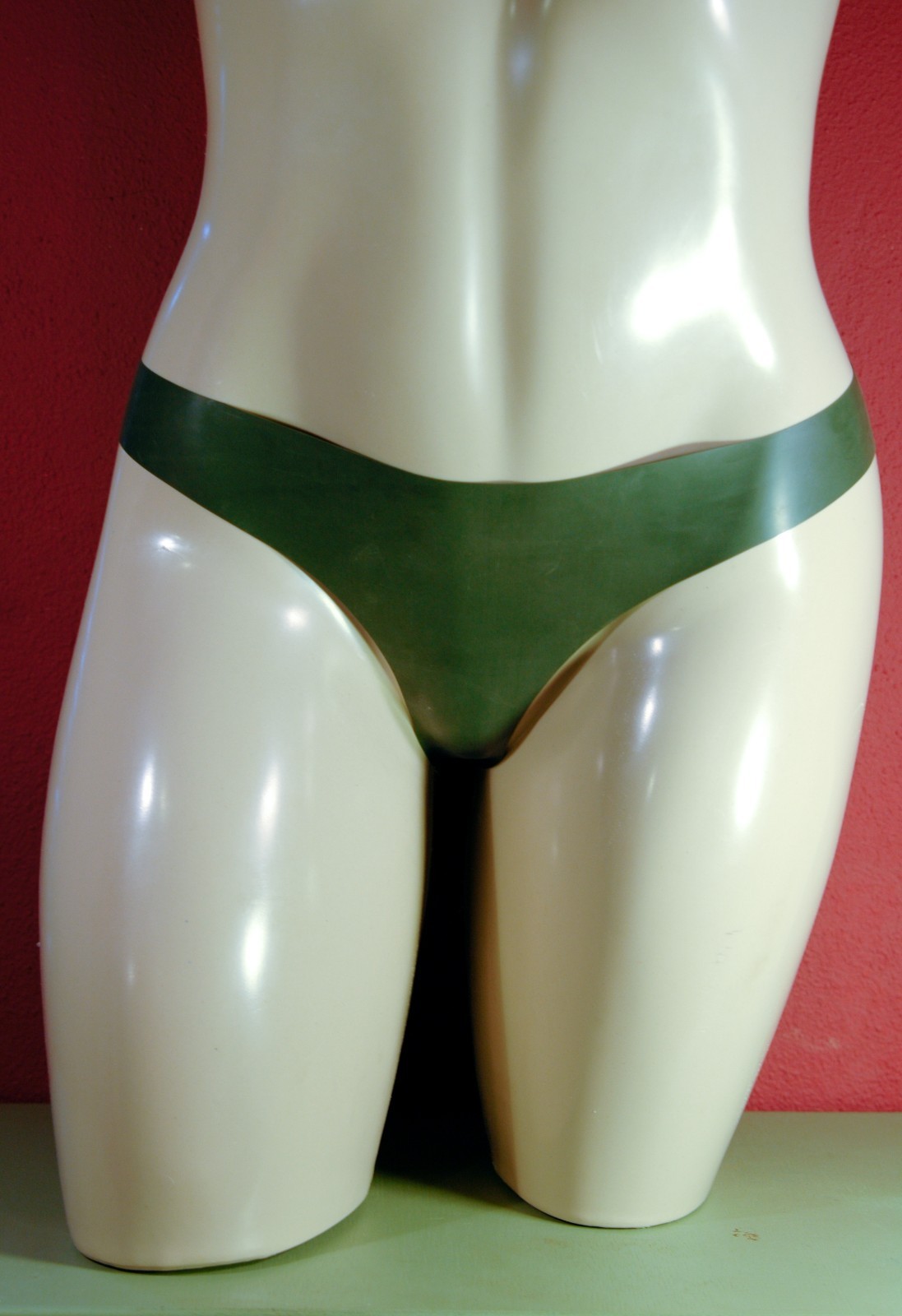 Black Latex Panties Thongs Handmade U.S. Designer Sz Medium