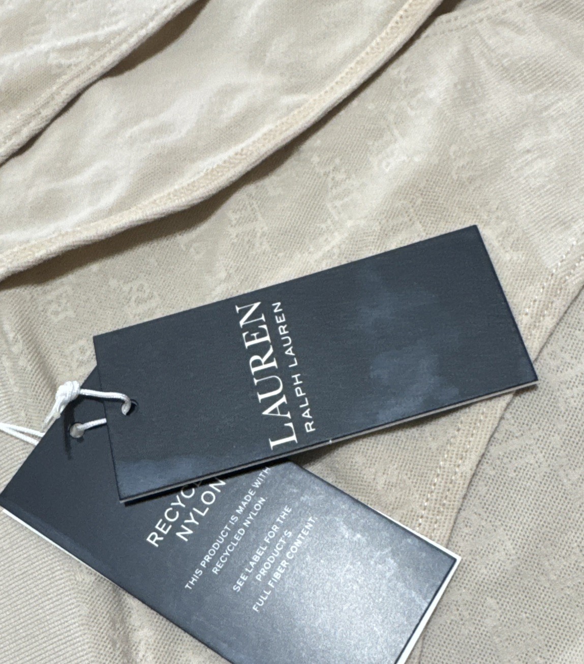 Ralph Lauren LRL Monogram Mesh Bikini Panty Women’s Size Medium Tan 2-Pack NWT