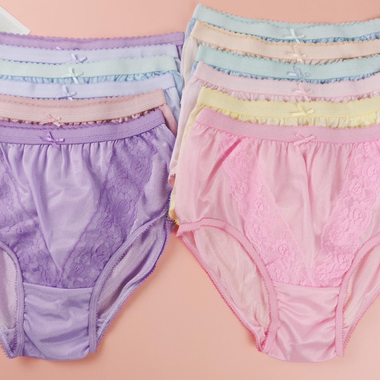 Nylon Panties Unisex Men Women Briefs Soft Shiny Underwear Lingerie Lot Set