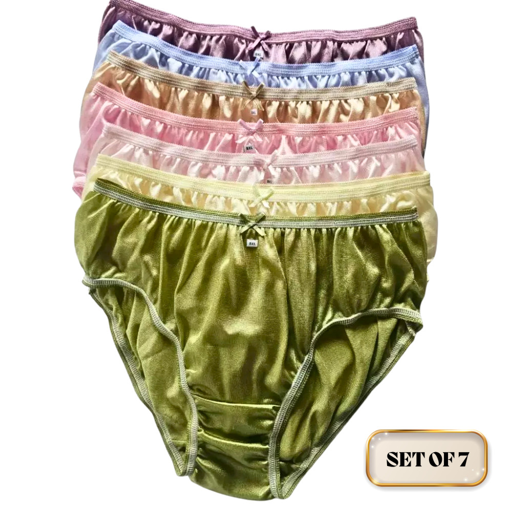 Set of 7 Bikini Panties XL Nylon Jersey Soft Stretch Waist 30-40″ Unisex NEW
