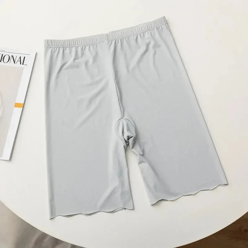 Seamless Ice Silk Safety Shorts High Waist Boxers Panties Anti Rub Thigh Pants