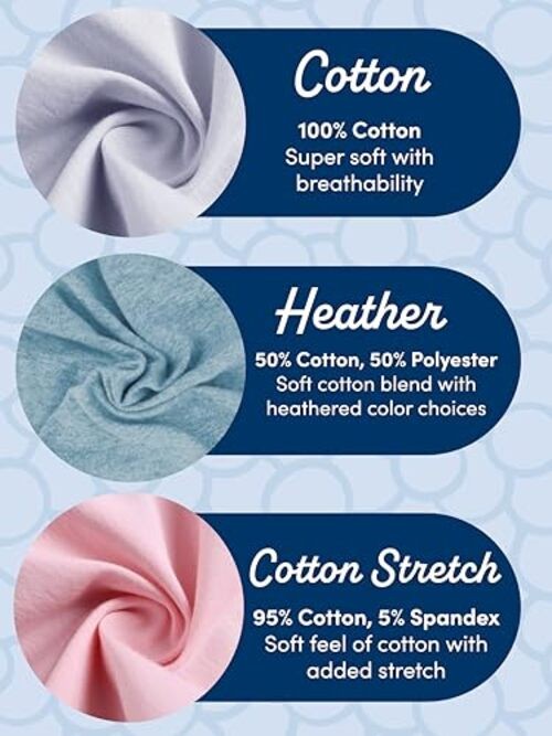 Women’s Eversoft Cotton Underwear 7 Brief – Assorted Color Heathers
