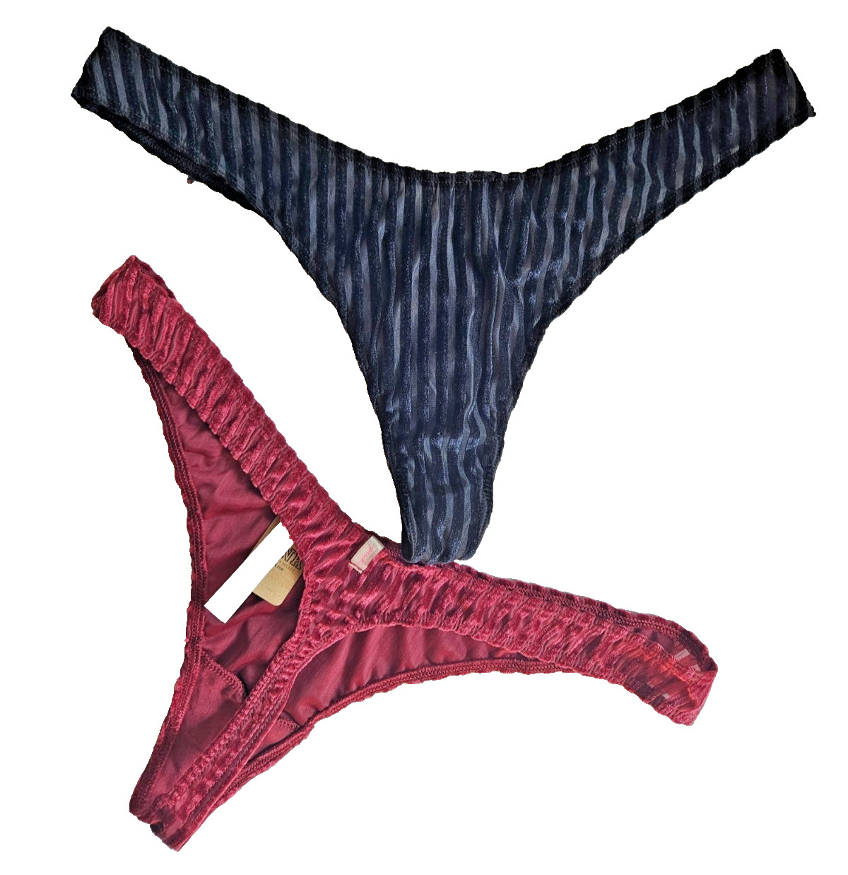 LOT of 2 Victoria Secret PINK Panty Thong/V-string Panties Size: Large