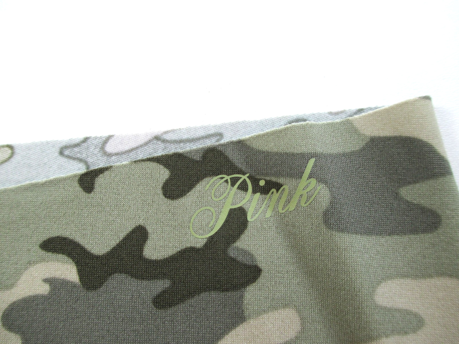 VICTORIA’S SECRET PINK No Show Thong Panty S M L XL Green Camo NWT Camouflage VS