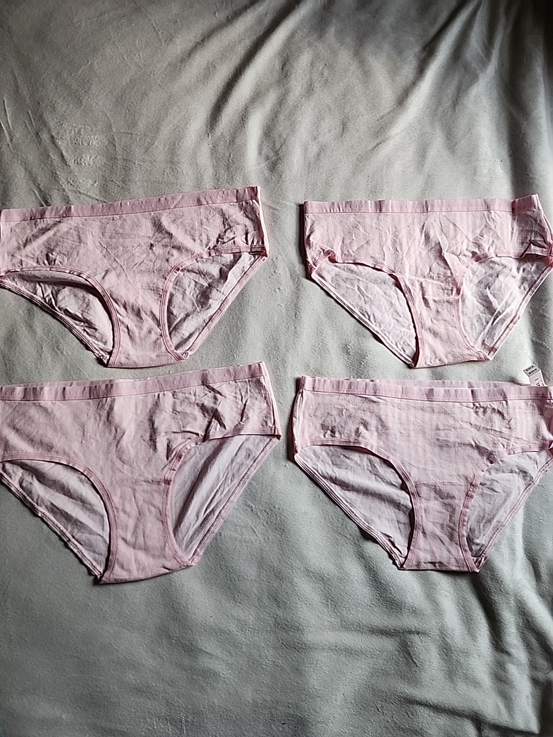 4 VICTORIA SECRET PANTY BIKINI CHEEKHIPHUGGER, Cotton Blend, Sz M India 54867 Nw