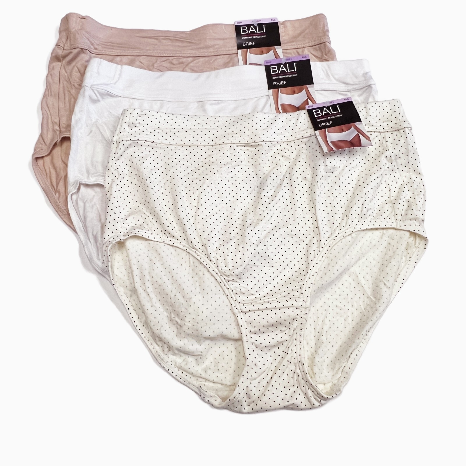 3 Bali Comfort Revolution Brief Panty M 6 DFSBF1 MEDIUM 3 Pack Super Soft Rayon