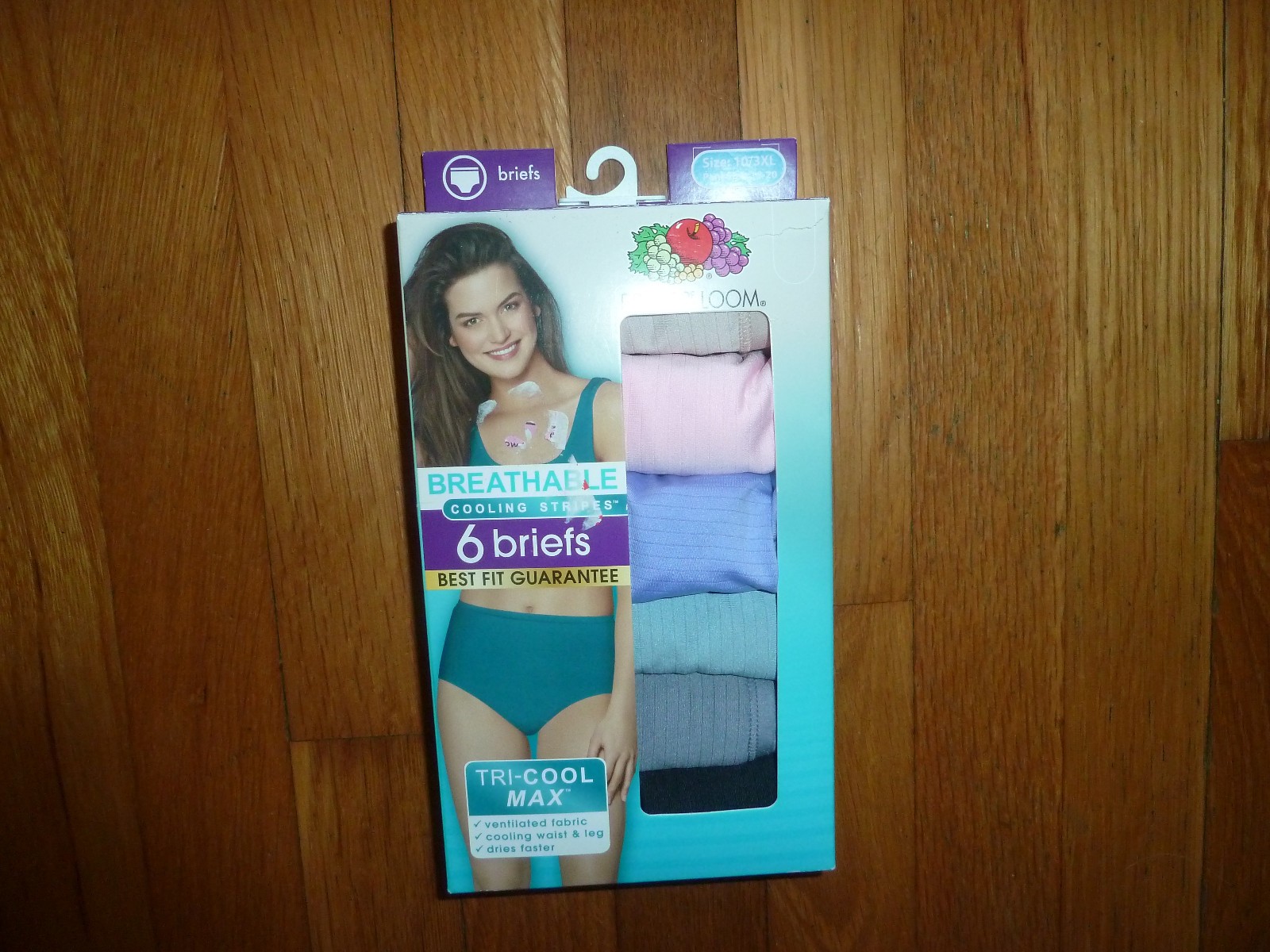 6 PR. Women’s FRUIT OF THE LOOM ~BREATHABLE~TRI-COOL Max BRIEF PANTIES SZ 10/3XL