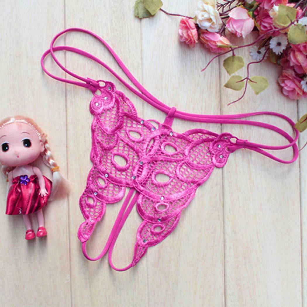 Womens Lace Panties Crotchles Underwear G-string Thongs High Cut Sexy Lingeries