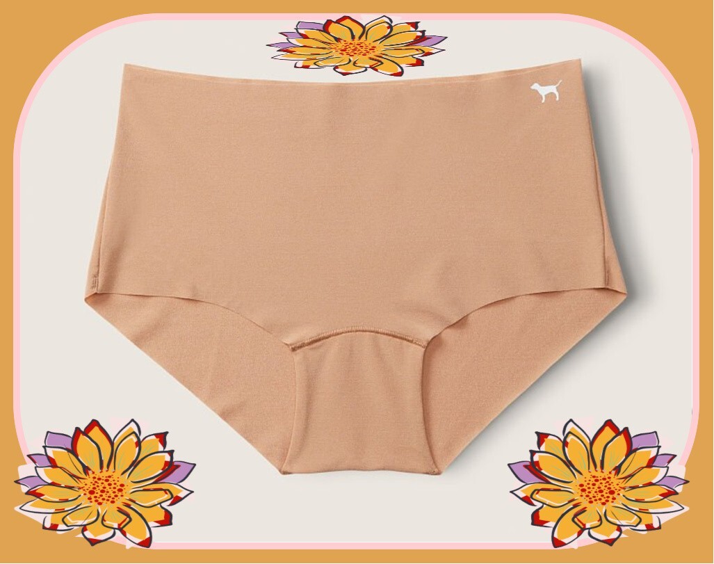 S NOSHOW Mocha Latte Beige LowRise Victorias Secret PINK Boyshort Brief Pantie