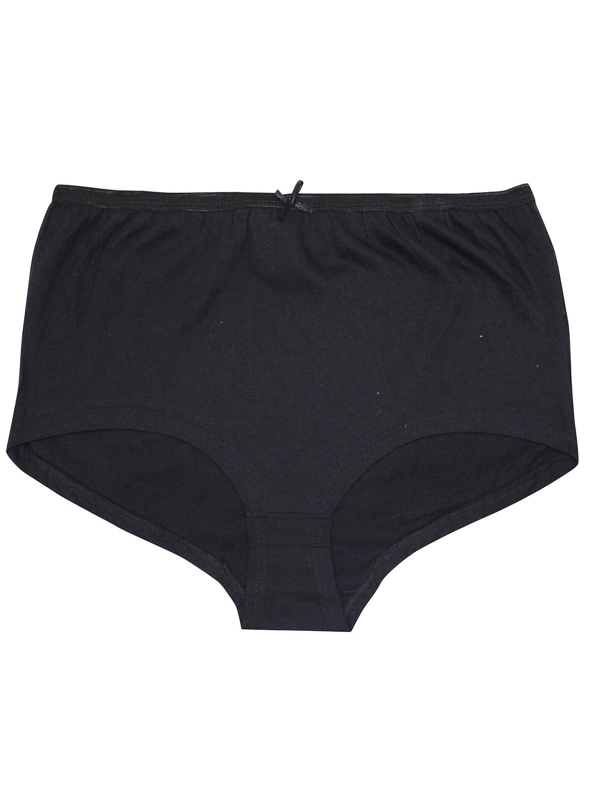 Ladies Curve Black Mid Rise Full Brief Knickers Womens Plus Size Underwear Pants