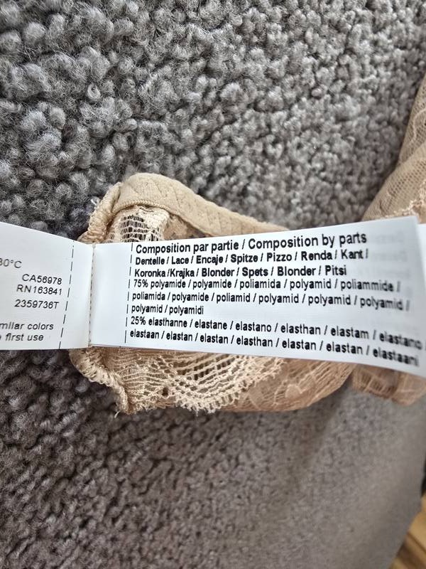 Simone Perele Reve Lace Tanga Scalloped Mid Rise Panty Women’s Nude Pull On