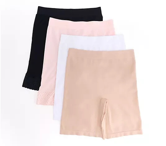 Breezies Comfort Breeze Set of 4 Seamless Long-Leg Panty Basic Pack M A630841
