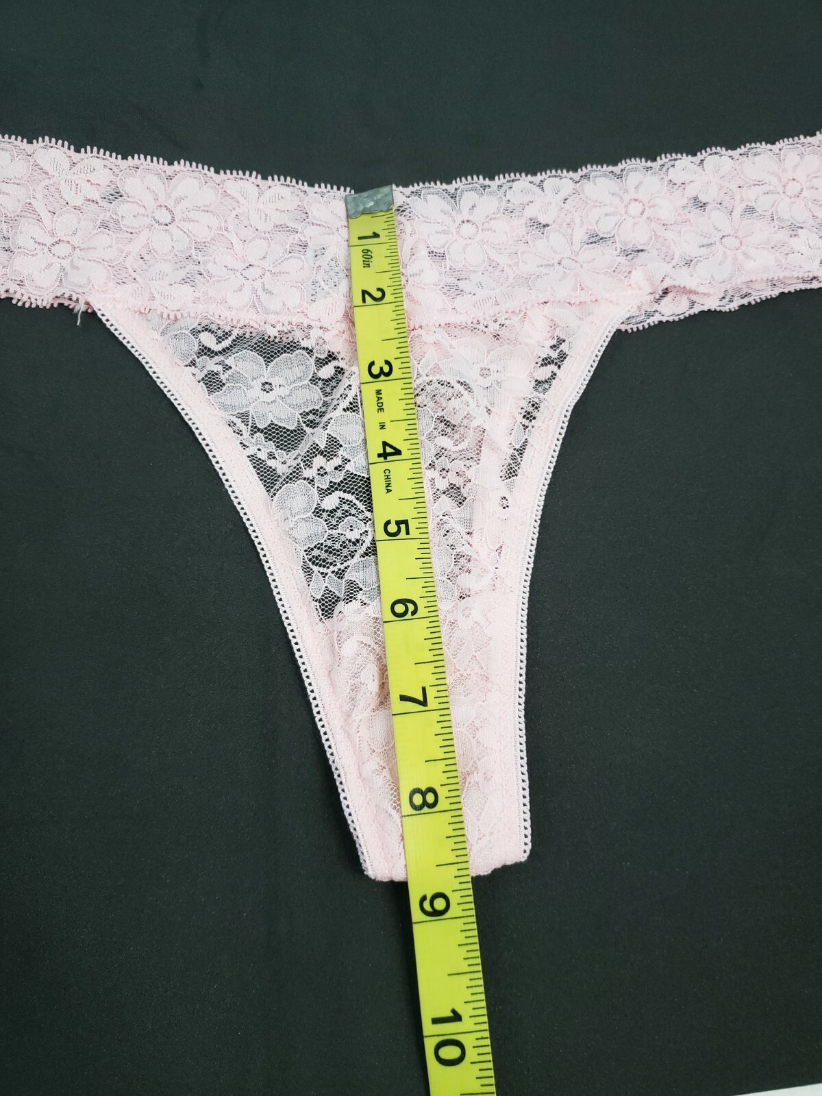 4 women’s Light Pink Lace Thong Panties Lingerie Underwear one size fits All