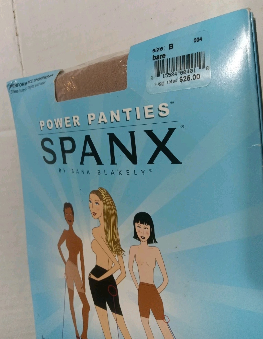 VTG SPANX Women Power Panties Size B Flesh Tone Performance Underwear New Sealed