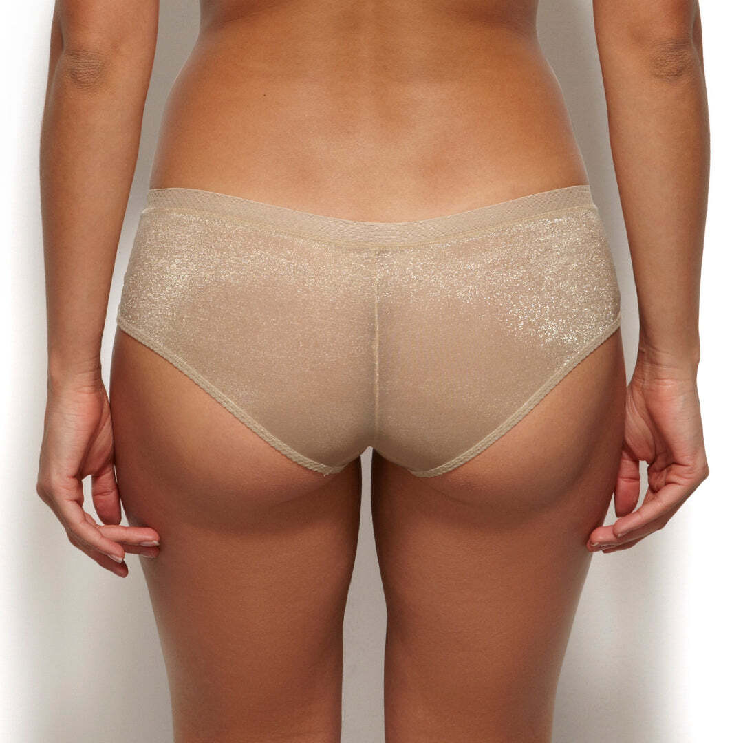 Gossard Glossies Sheer See Through Shorts Panty Mid Rise New Lingerie Nude 6274