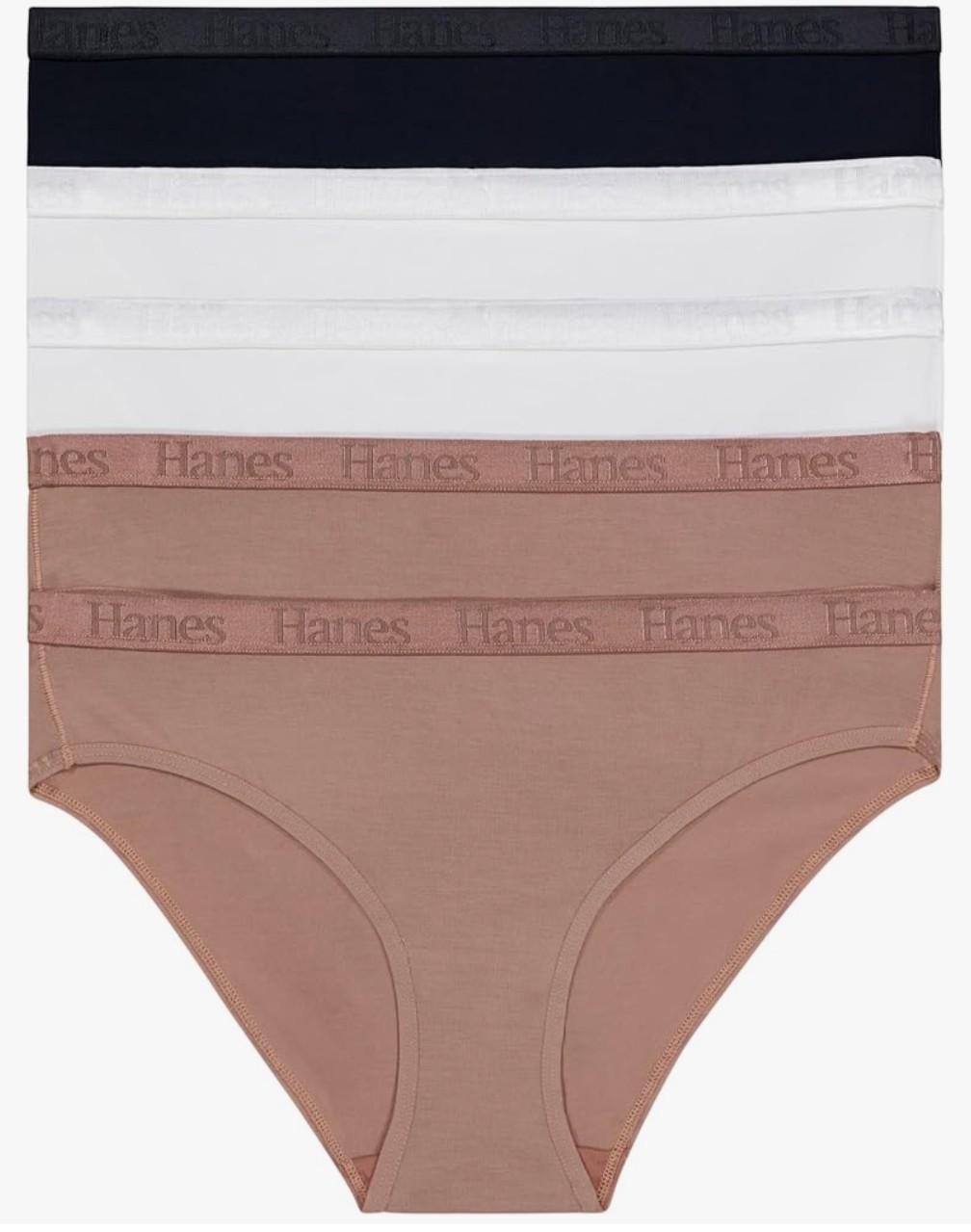 Hanes Women’s Originals Ultra Supersoft Bikini Underwear, 5-Pack, Viscose LARGE