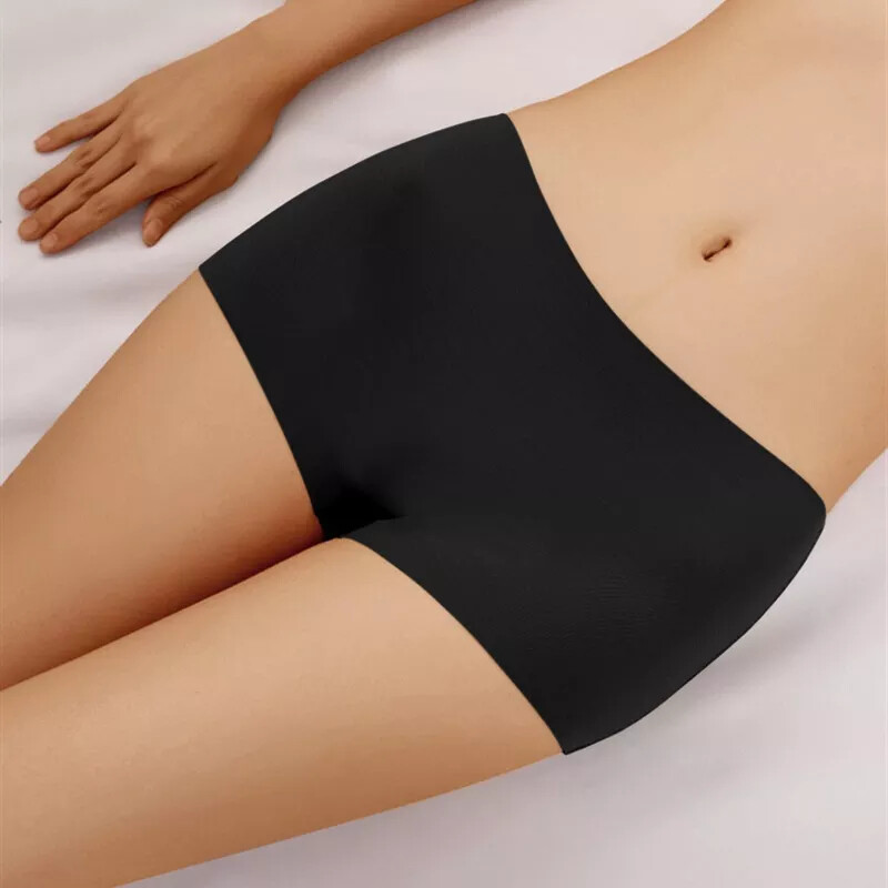 Ladies Boxer Shorts Ice Silk Boxer Pants Seamless High Waist Briefs 2/3/6 Packs