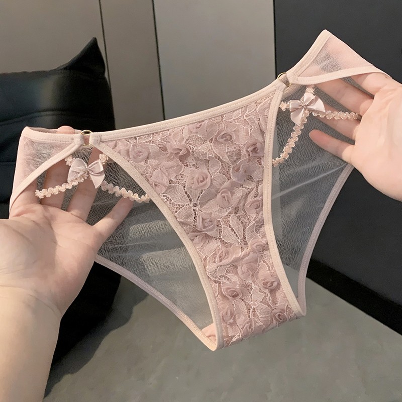 4 Pack Lot Sexy Ladies Womens Sheer Lace Panties Underwear French Lingerie Brief