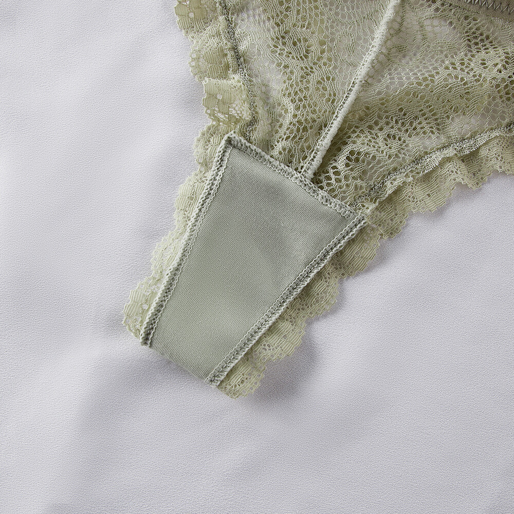 8pcs Women Transparent G Strings Hollow Lace Temptation Low-waist Panties Thongs