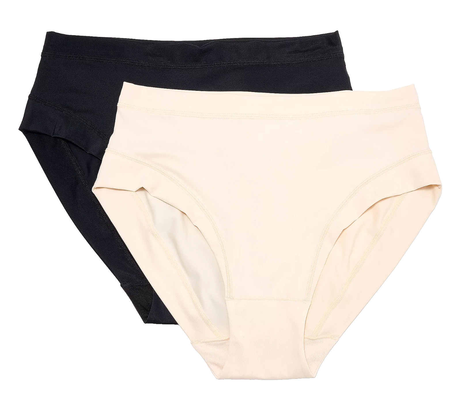Anybody~Set of 2~Lycra High Rise Briefs~Large~Black/Pearl~A682671 13257