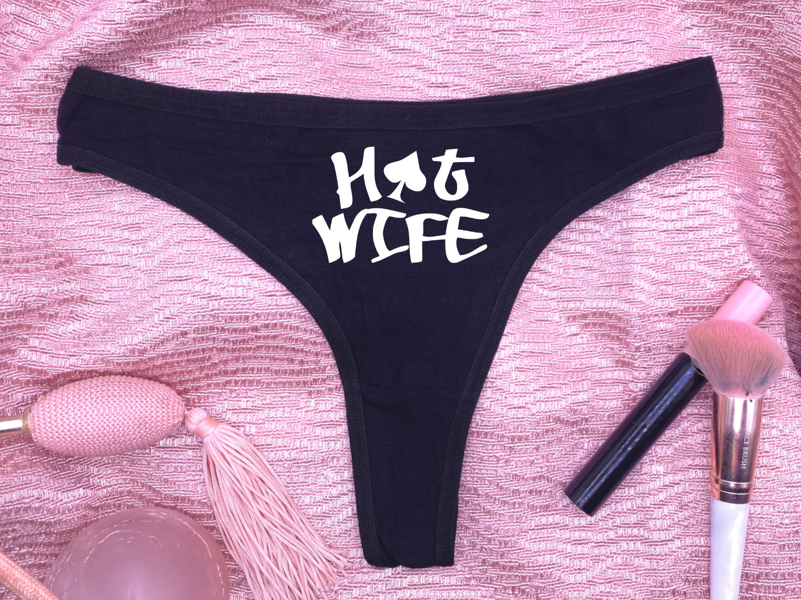 Hotwife Queen of Spades Thong Graffiti BBC Only Slut Clothing QOS Outfit