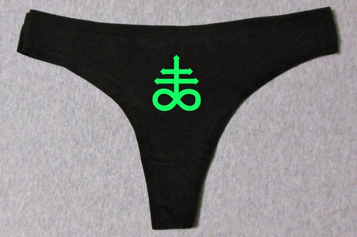 Sexy Gothic Leviathan Cross Slut Cosplay Glow In Dark Halloween G-String Thong