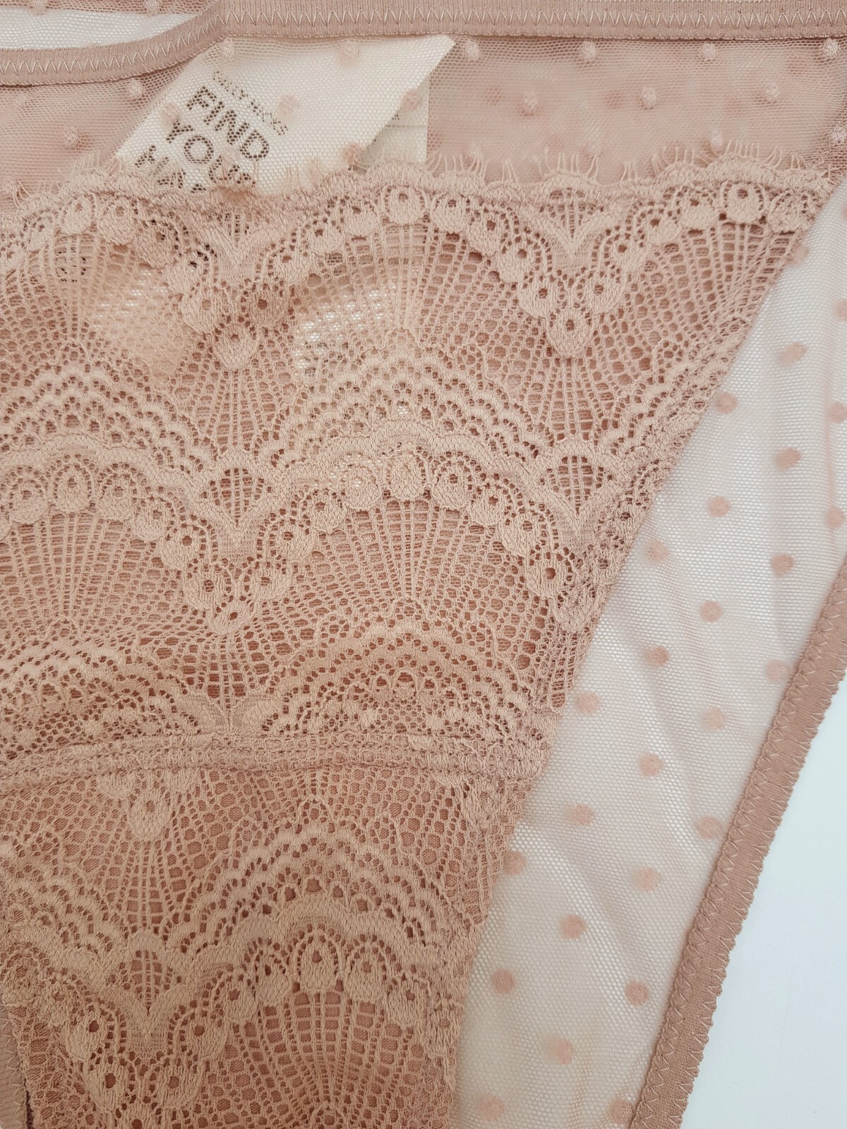 Gilly Hicks Hollister Double Strap Lace Cheeky Pink X-Large 16 UK Knickers Pants