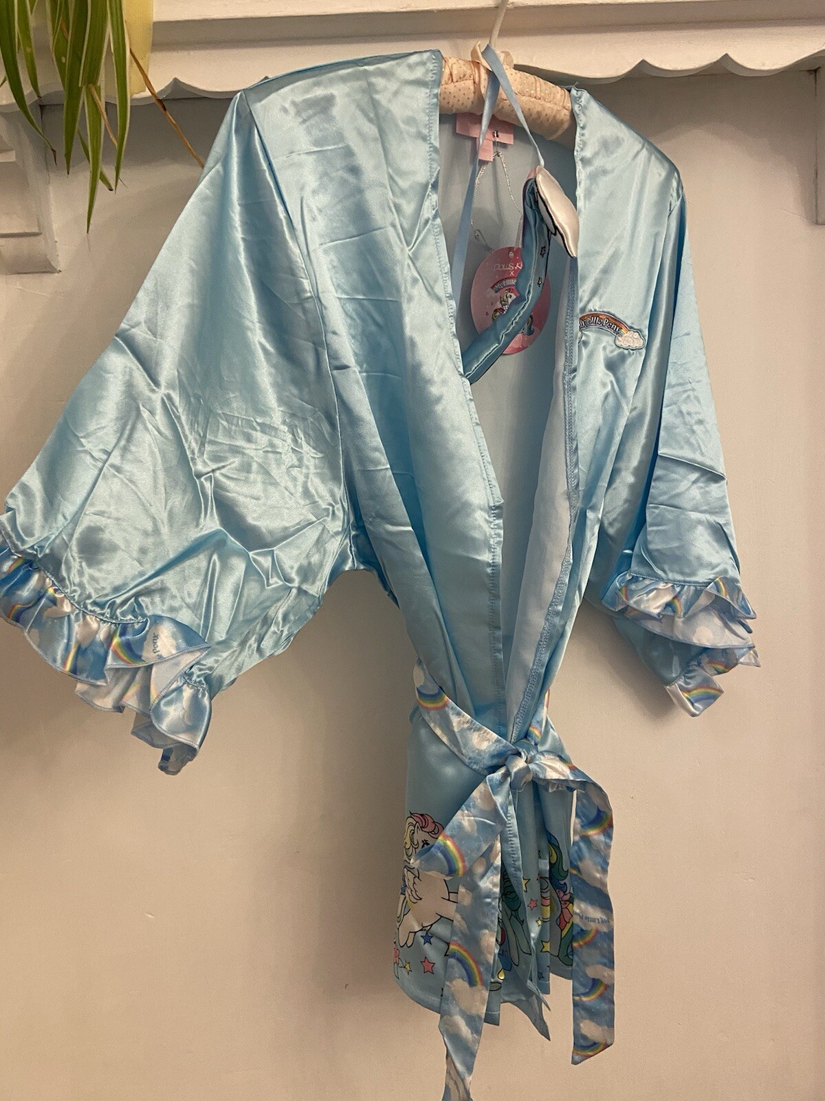 Dolls Kill My Little Pony Satin Robe With Eye Mask 2xs New 🌺