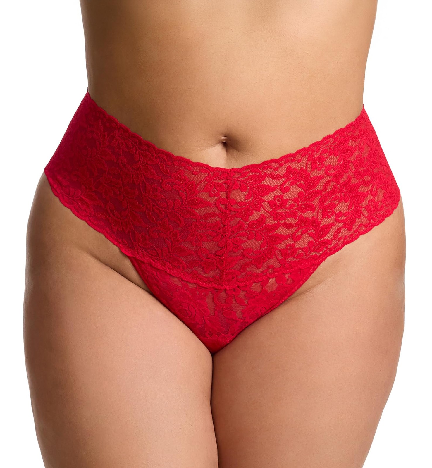 hanky panky Women’s Plus Size Retro Thong, 9K1926X, Red, O/S Plus