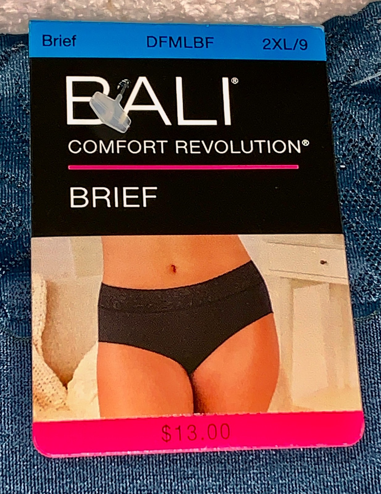 BALI Comfort Revolution Modern Seamless Jun Blue Brief Panty Womens S M L XL 2XL