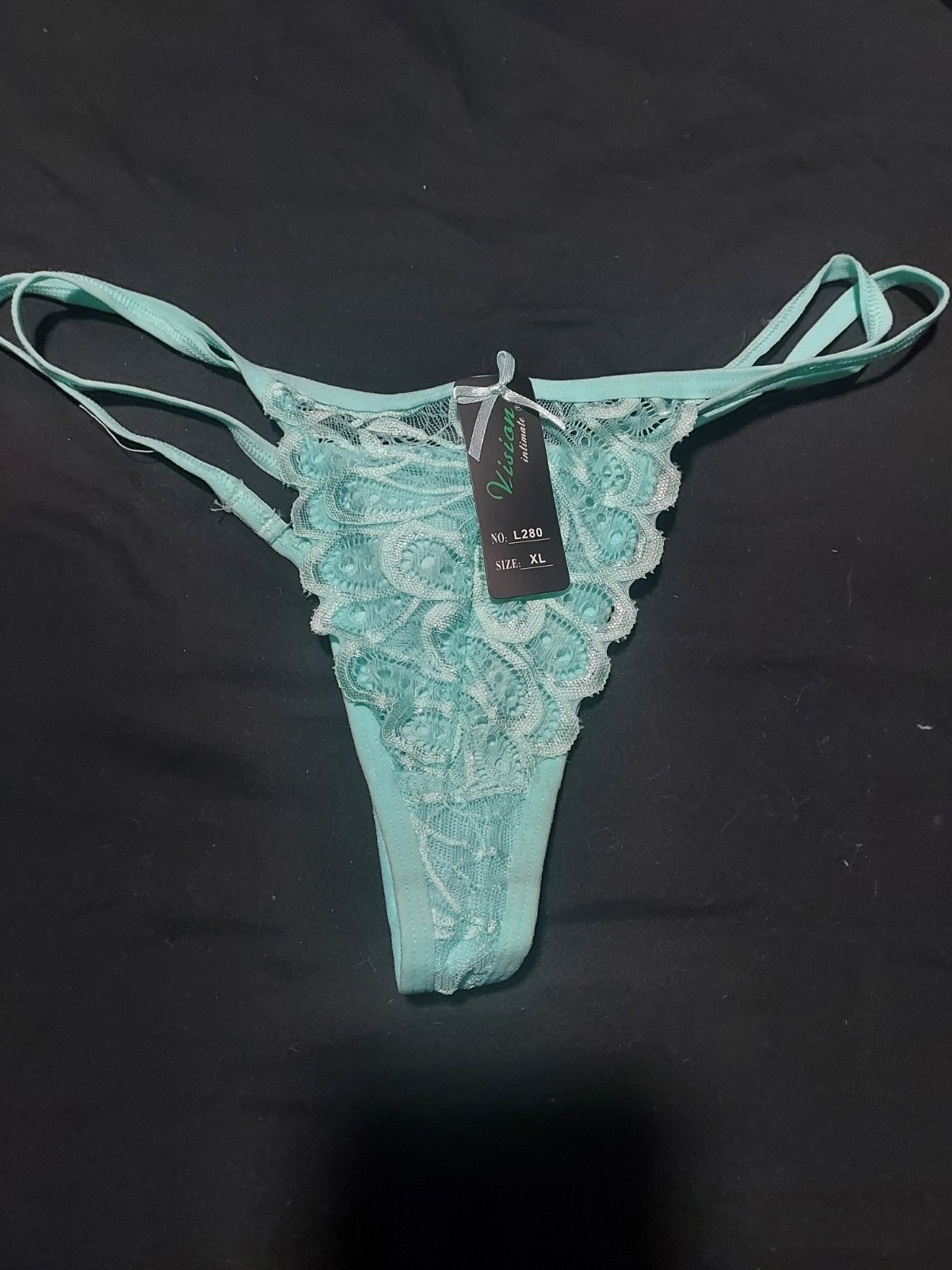 Set Of 8 Womans Laced Thongs, Laced Cheeky Underwear Size Xl Neww With Tags.