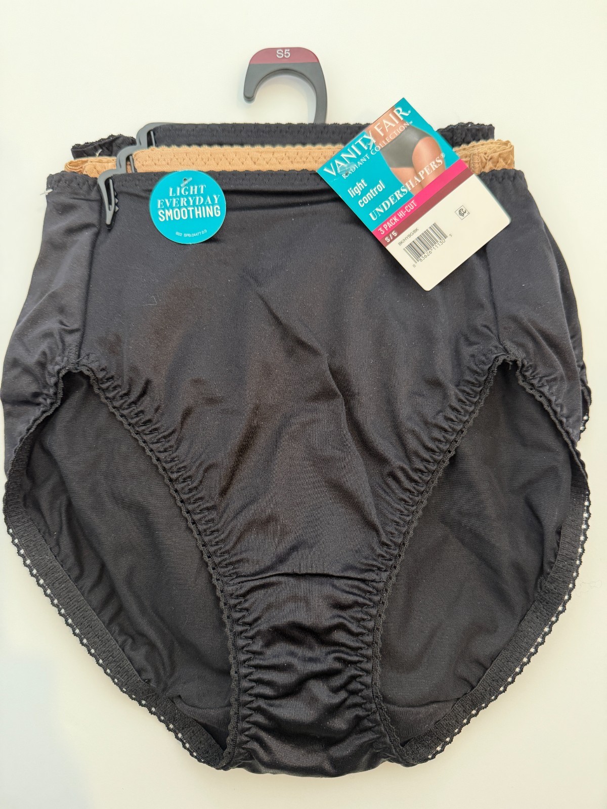 Vanity Fair Radiant Panties Undershapers Light Control 3 Pair Briefs Sz S/5