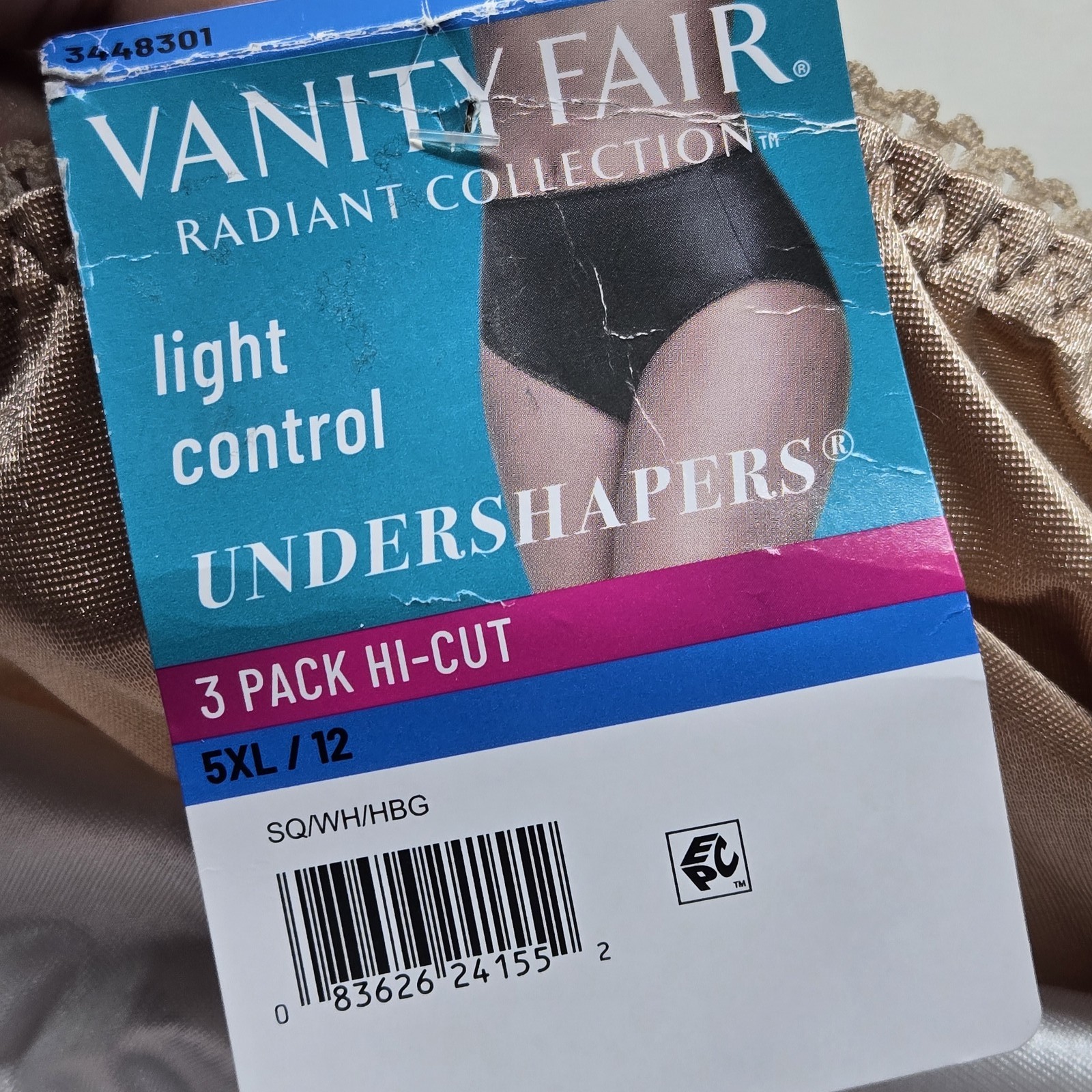 Vanity Fair Women Panties 5XL Beige Radiant Light Control Set Hi Cut NWT