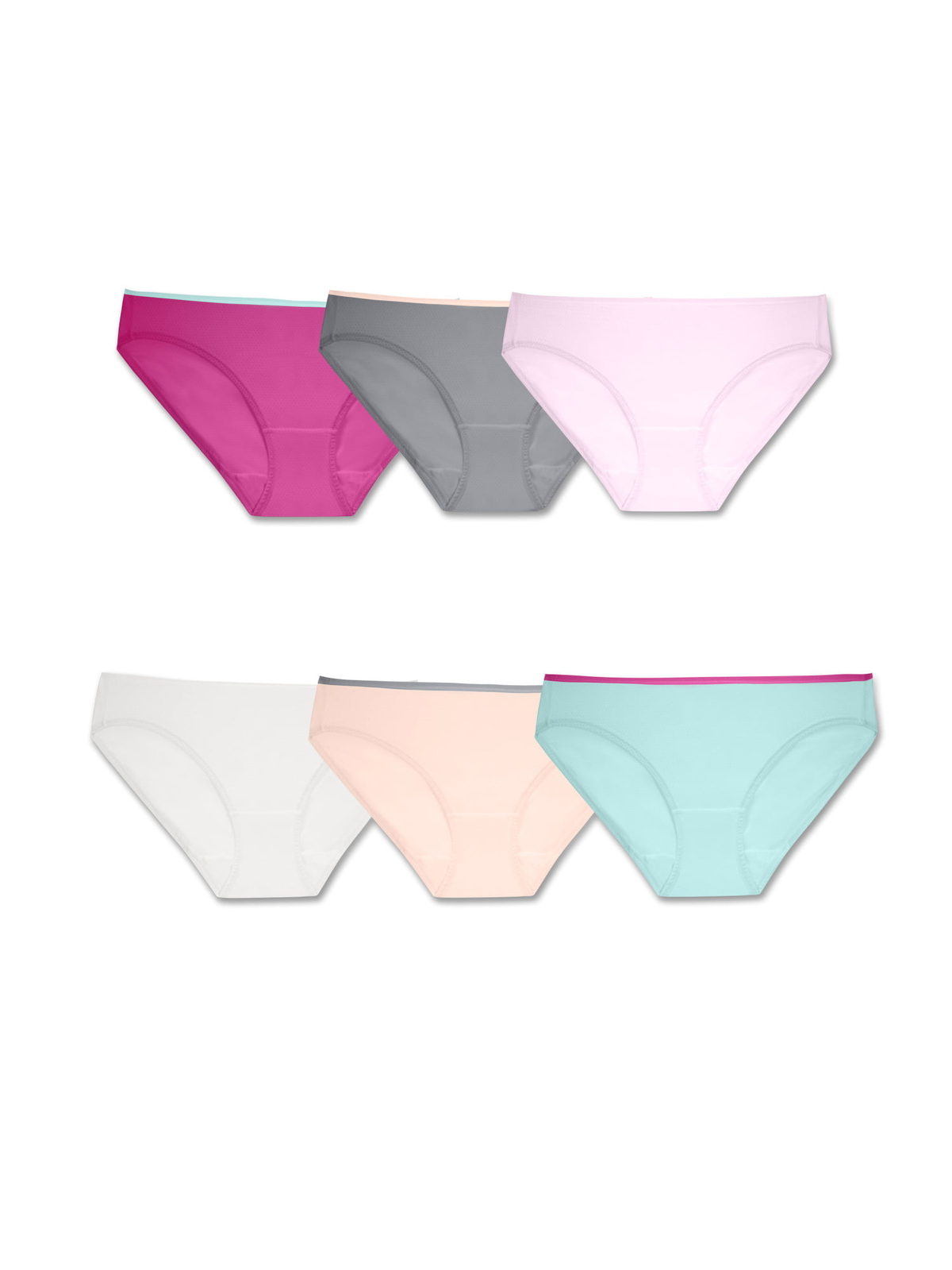 Fruit of the Loom Women’s Breathable Micro-Mesh Bikini Underwear, 6 Pack